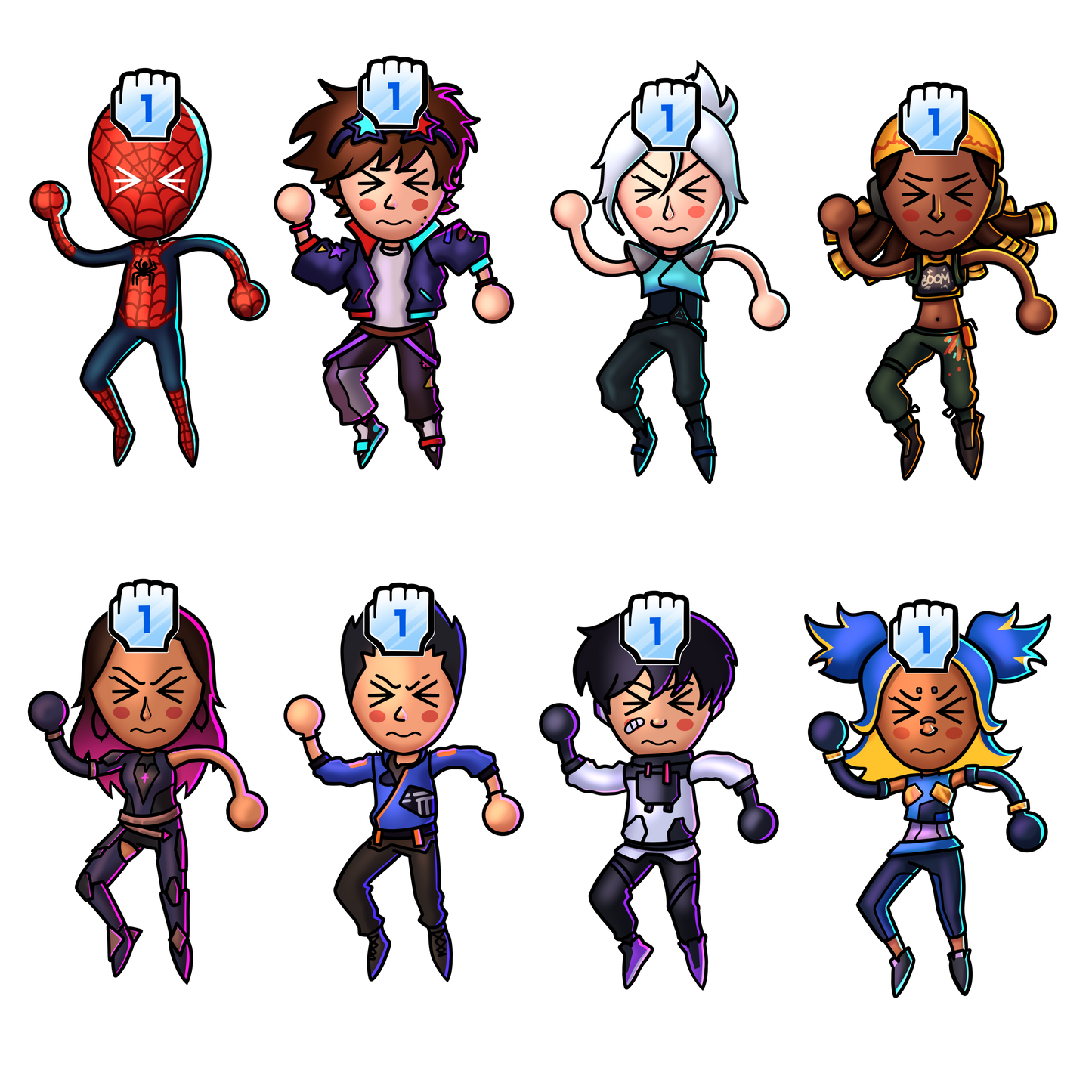 Mii Character Stickers
