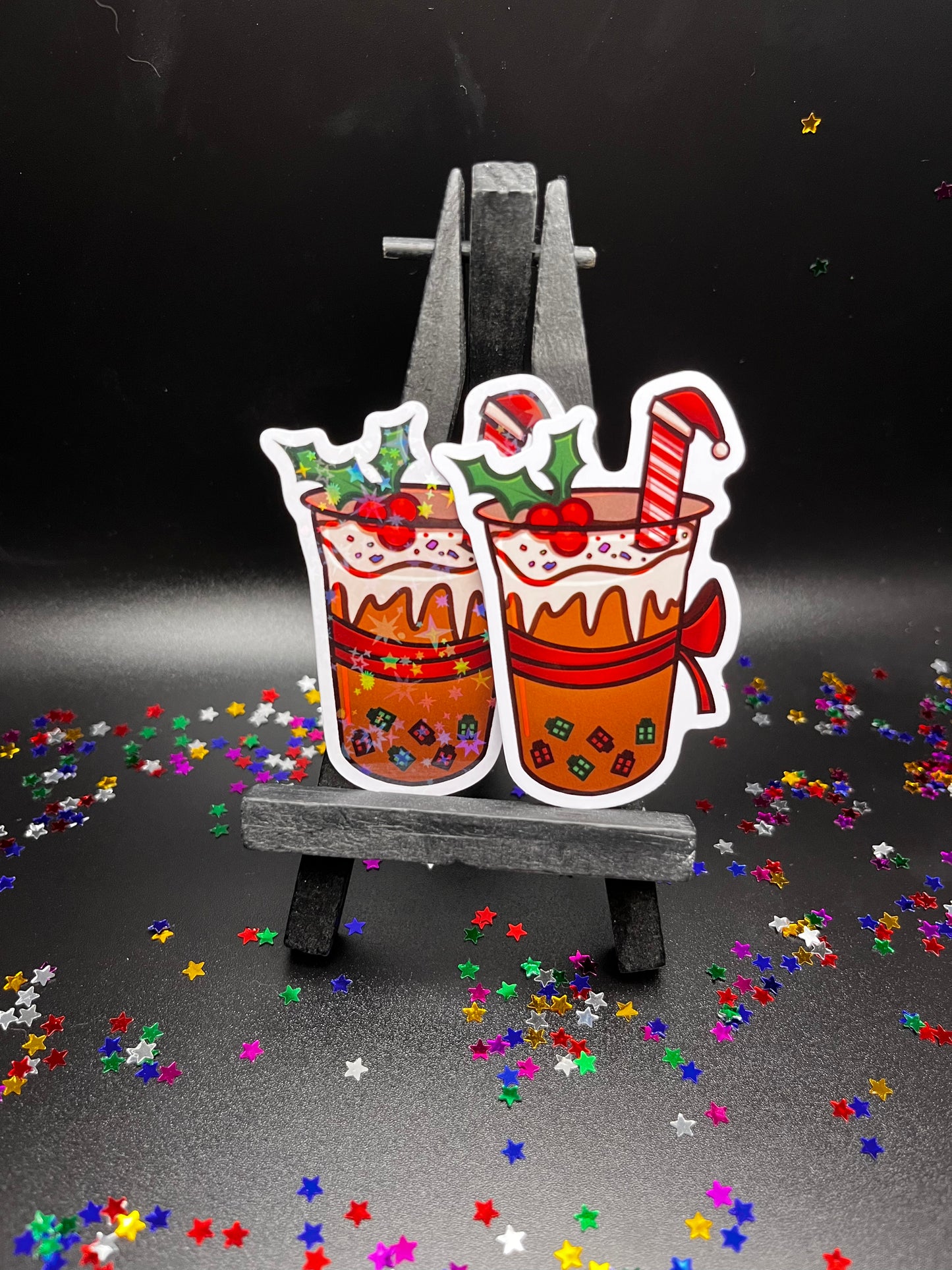 Christmas Cookie Crumble Boba Sticker