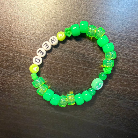 Weed Kandi Bracelet