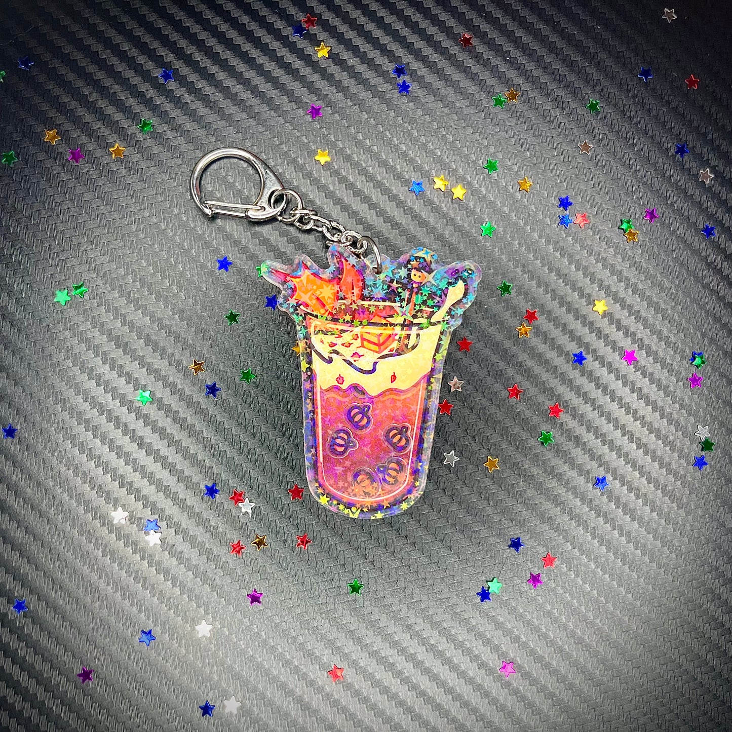 Pack-a-punch Pumpkin Boba Shaker Acrylic Charm