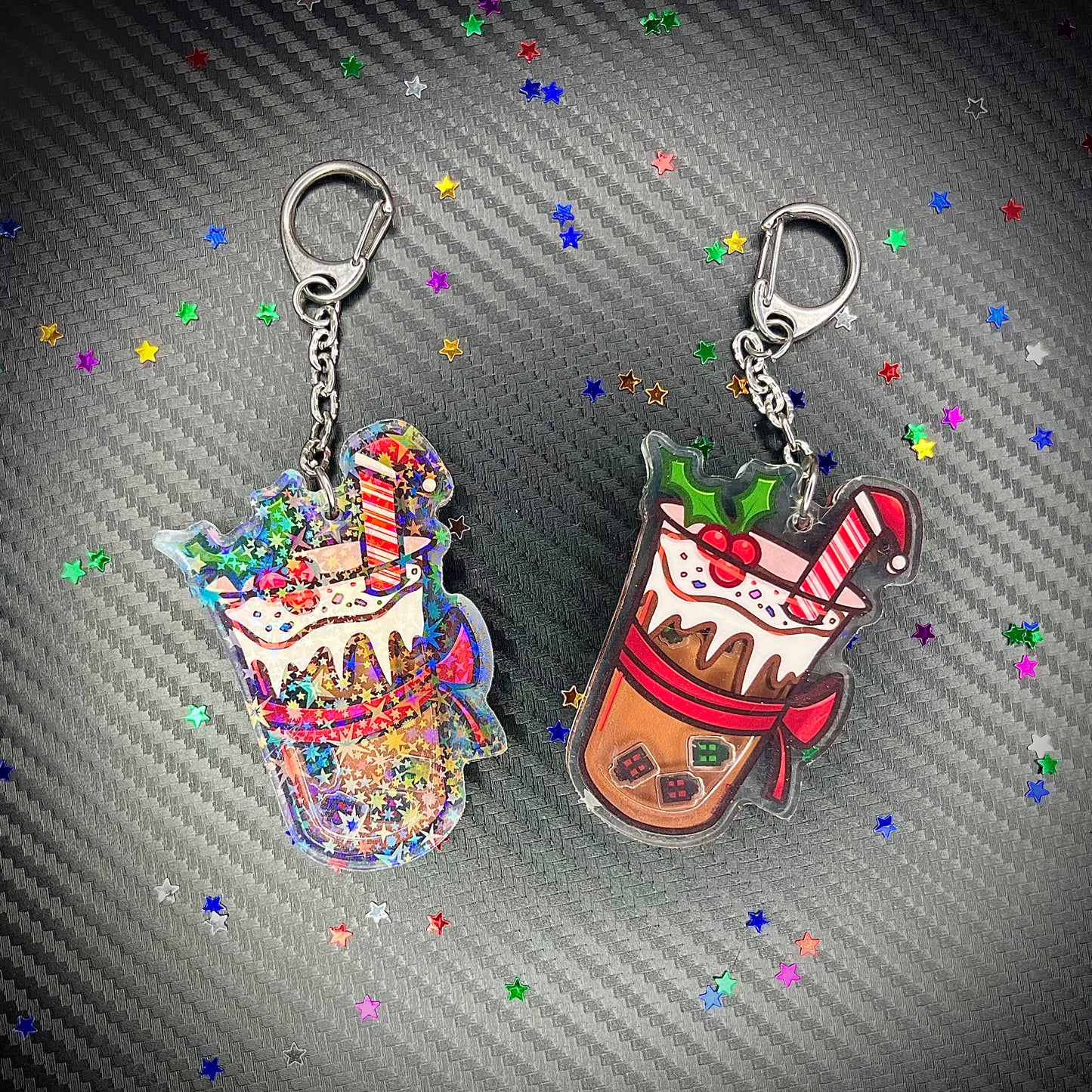 Christmas Cookie Crumble Boba Shaker Acrylic Charm