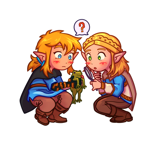 Zelink and a Frog Sticker