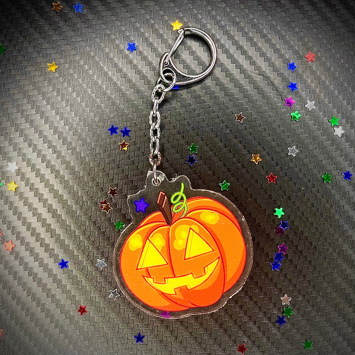 Happy Jack-o-lantern Acrylic Charm