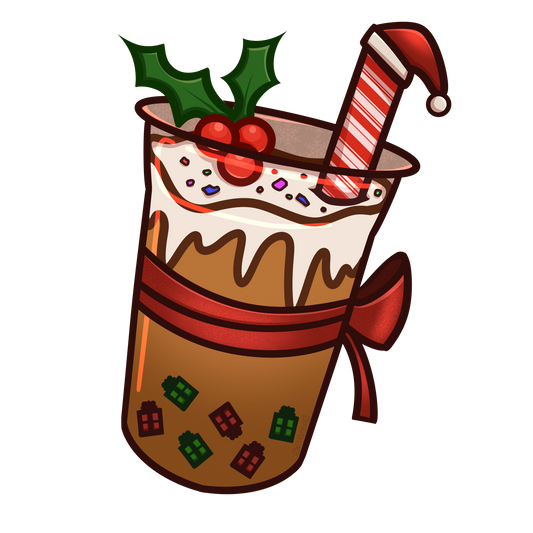 Christmas Cookie Crumble Boba Sticker