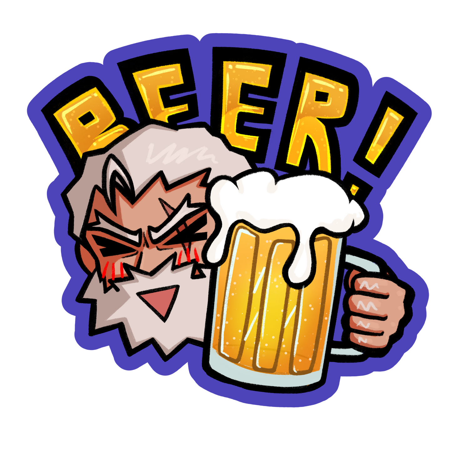 BEER! Overwatch Reinhardt Sticker