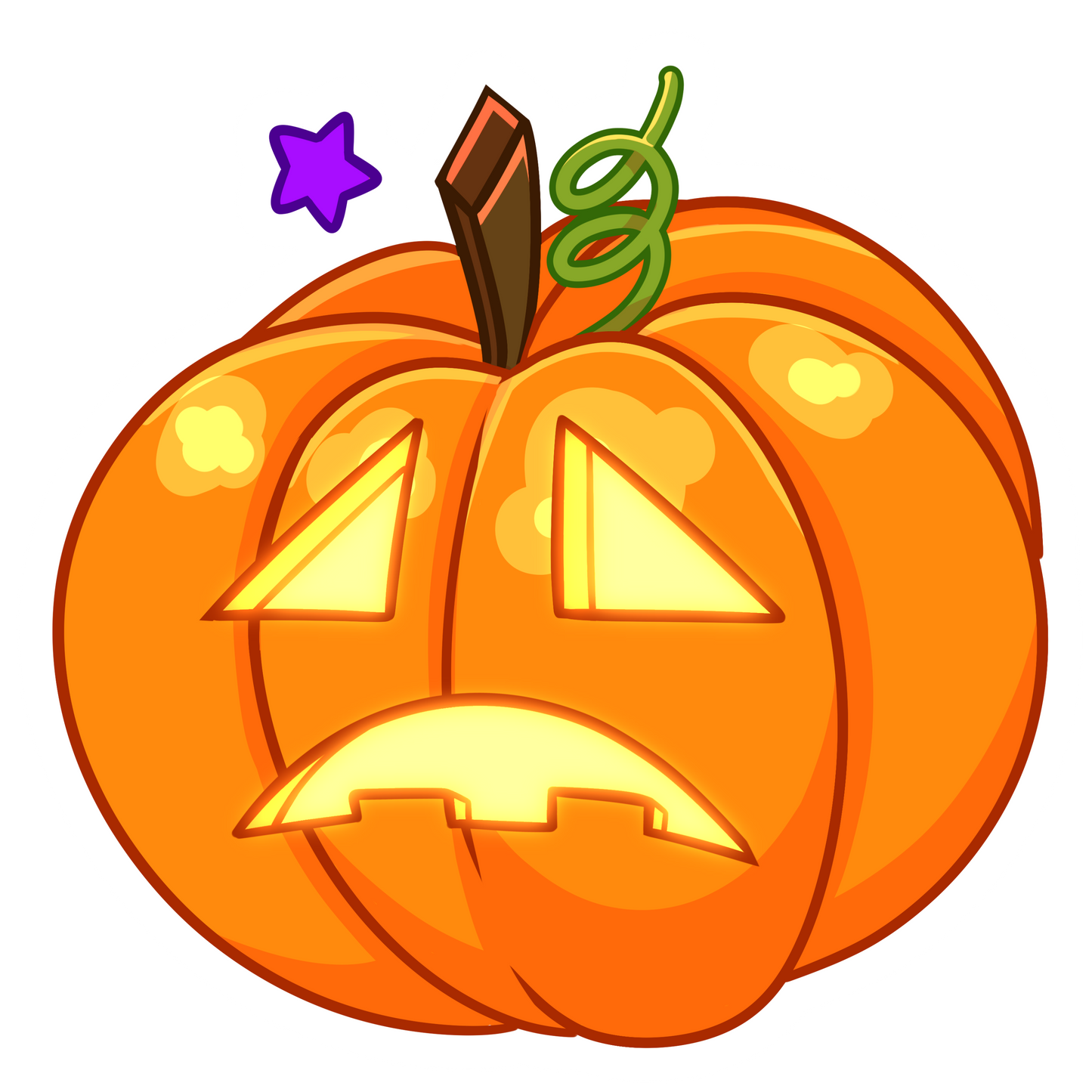 Sad Jack-o-lantern Sticker
