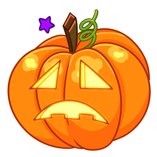 Sad Jack-o-lantern Sticker