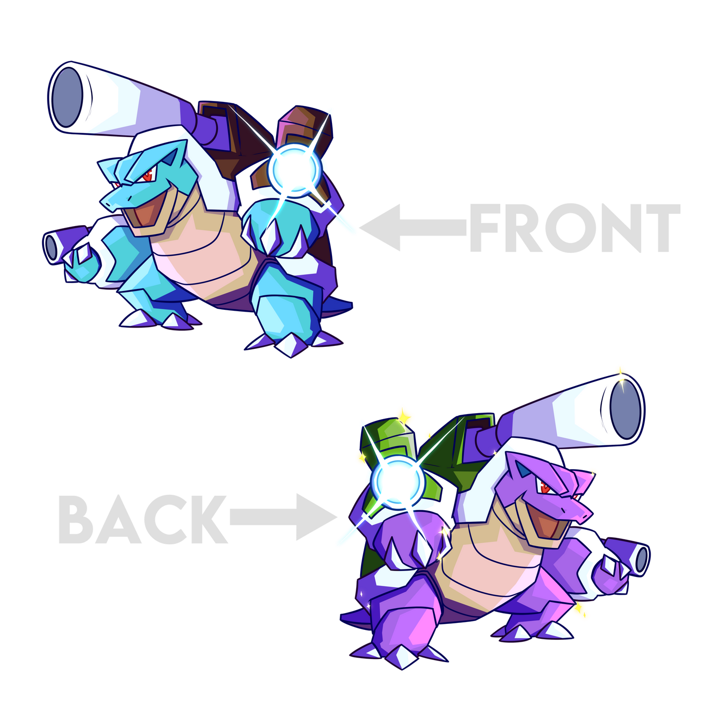 Mega Blastoise Acrylic Charm 0ctozer0.store