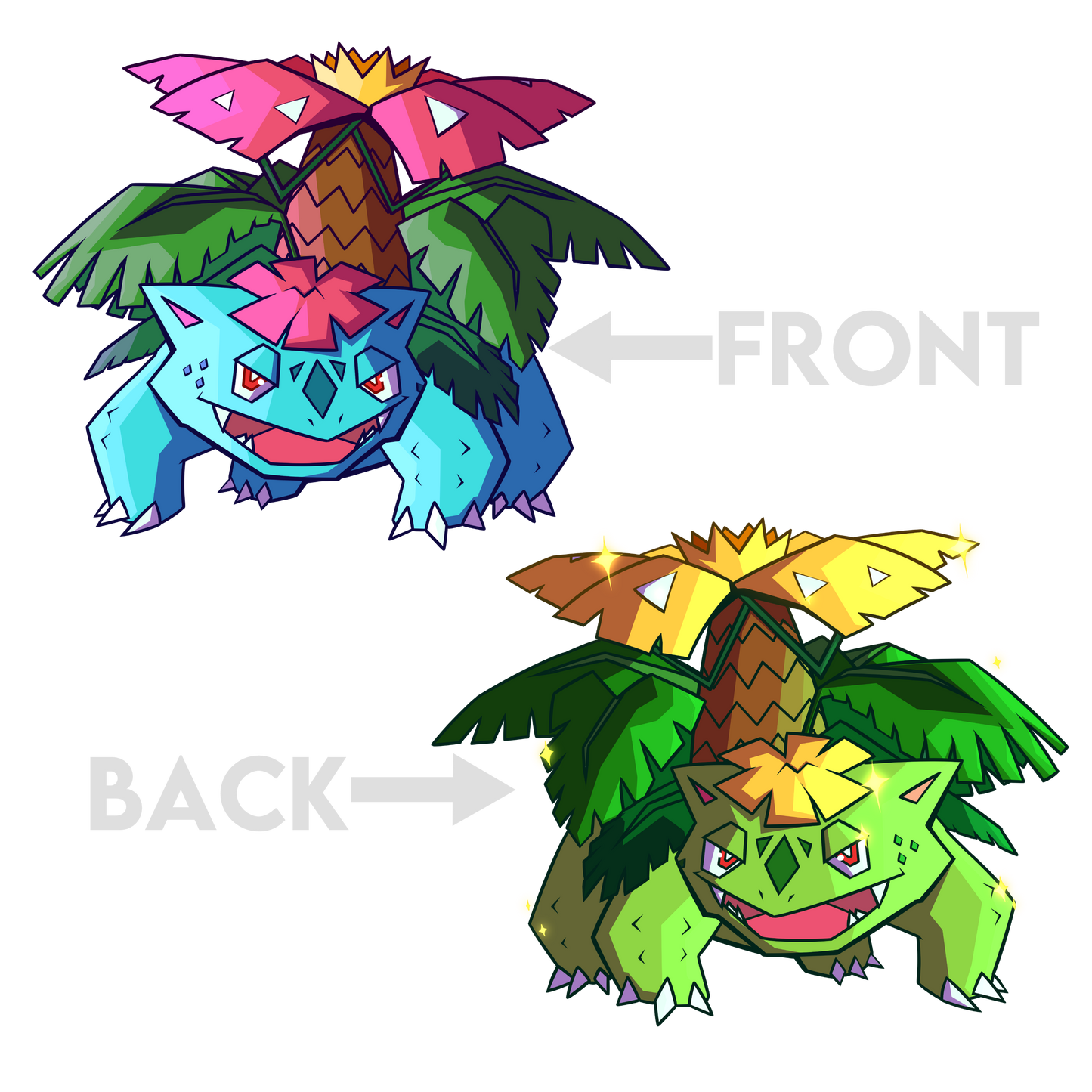 Mega Venusaur Acrylic Charm