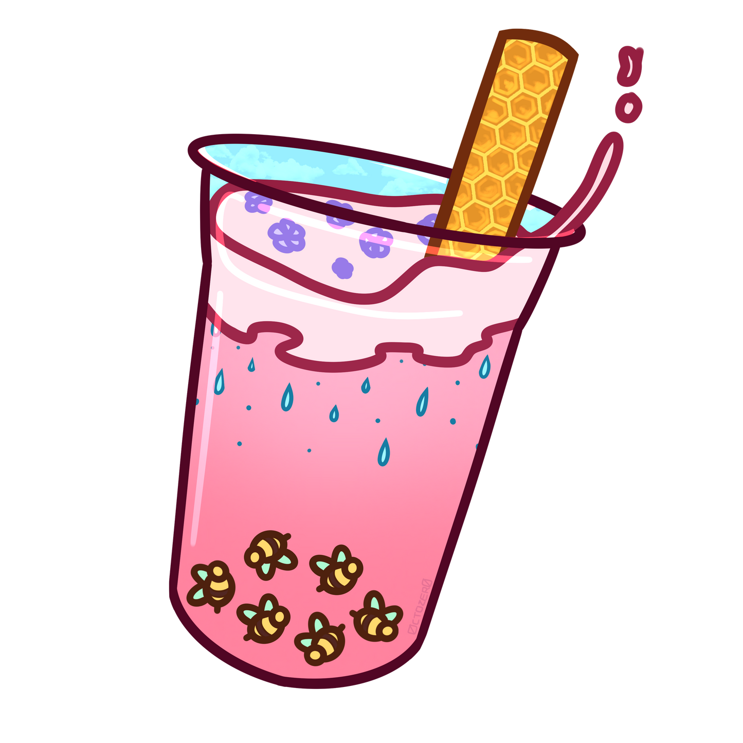 Heavenly Honey Boba Shaker Acrylic Charm